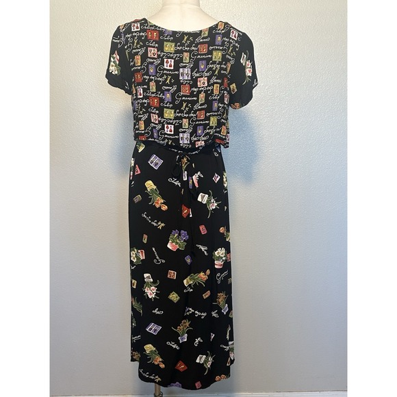 Lauren Michelle Hawaii Dress Floral Rayon Print Spring Garden Botanical sz.L - Picture 9 of 13